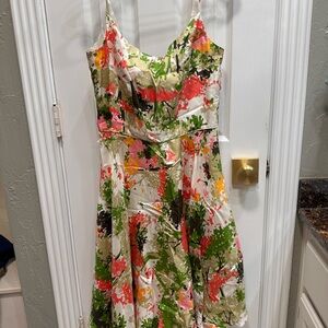 Milly Vibrant Floral Midi Dress